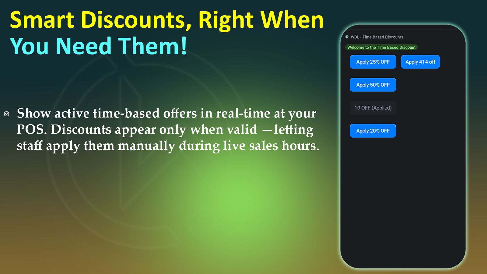 WBL - Time Based Discounts