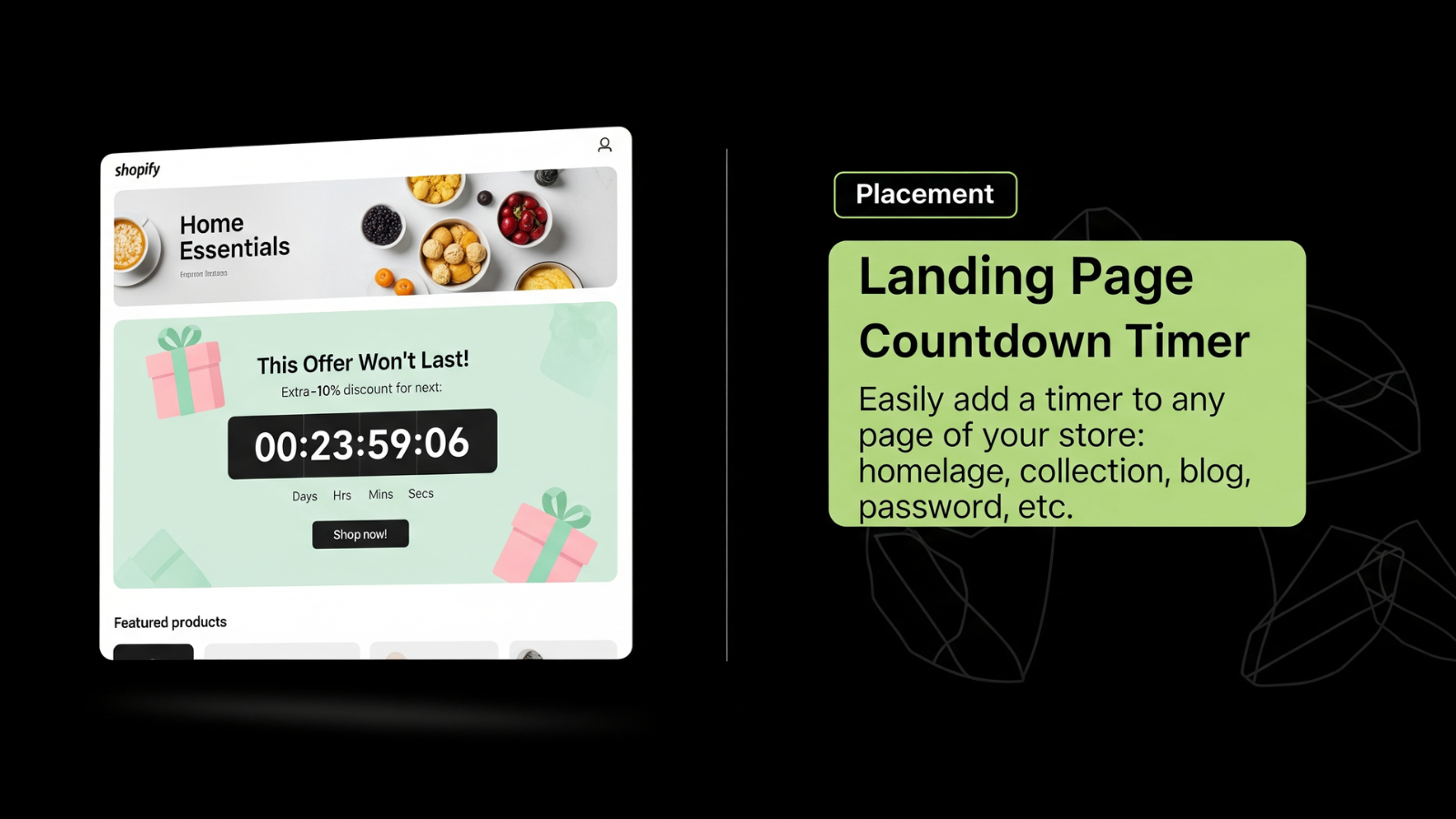 Landing page countdown timer driving urgency and sales