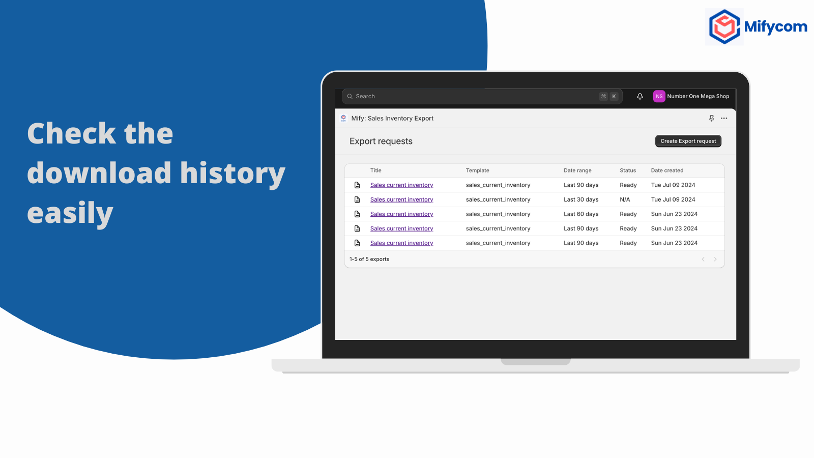 Check the download history easily