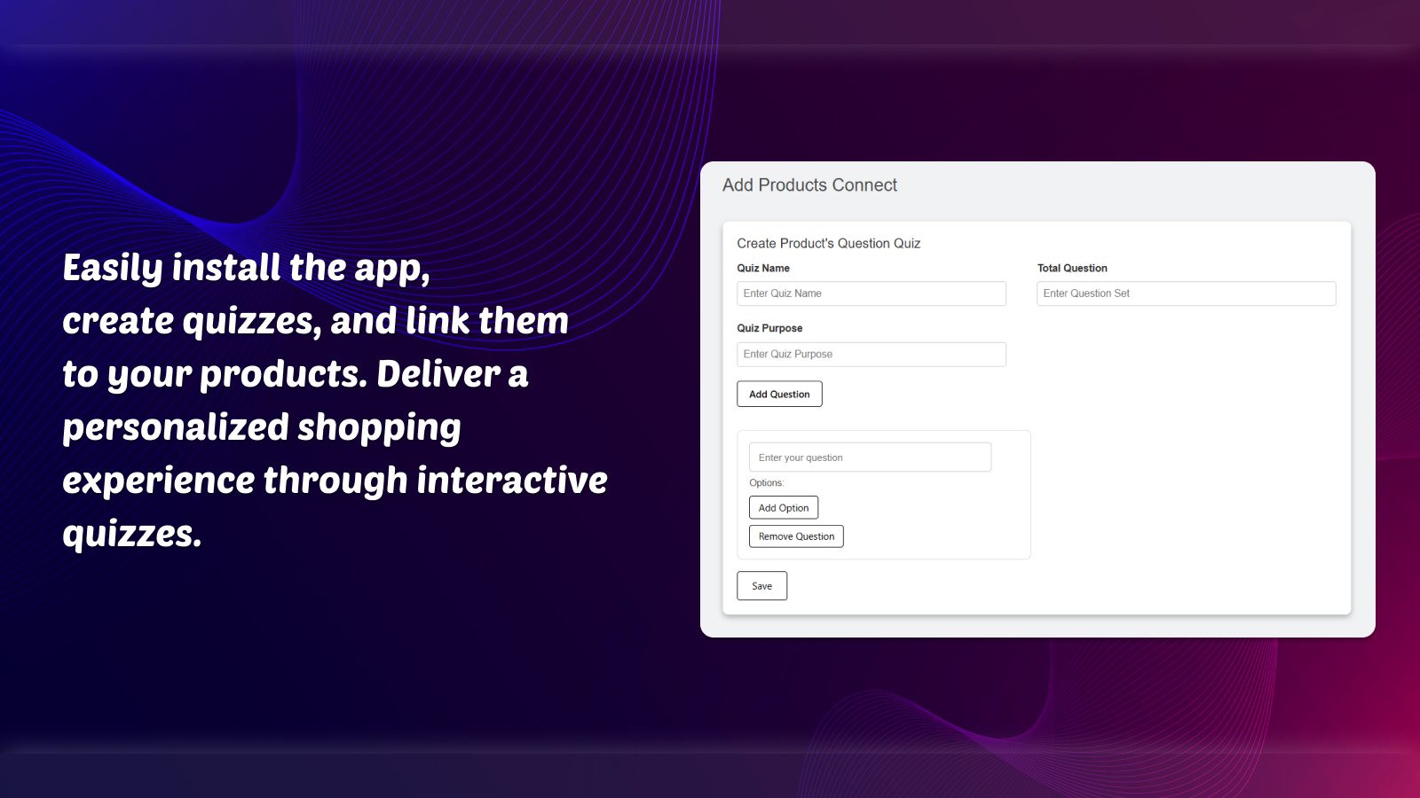 Create quizzes, link products, and personalize shopping.