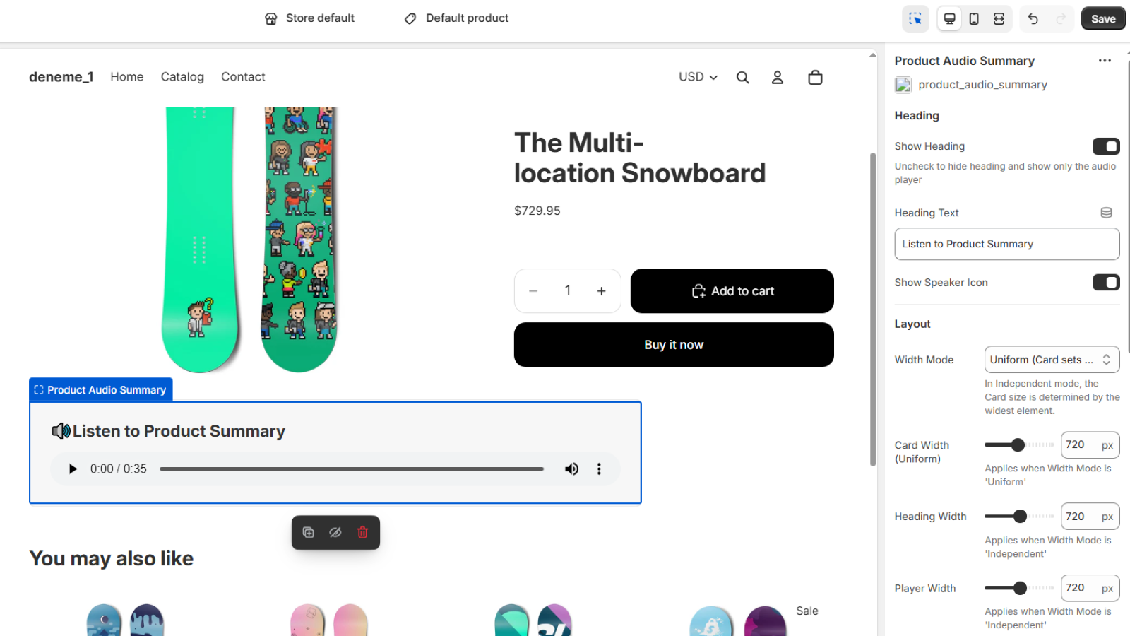 Configure How The Component Looks Like