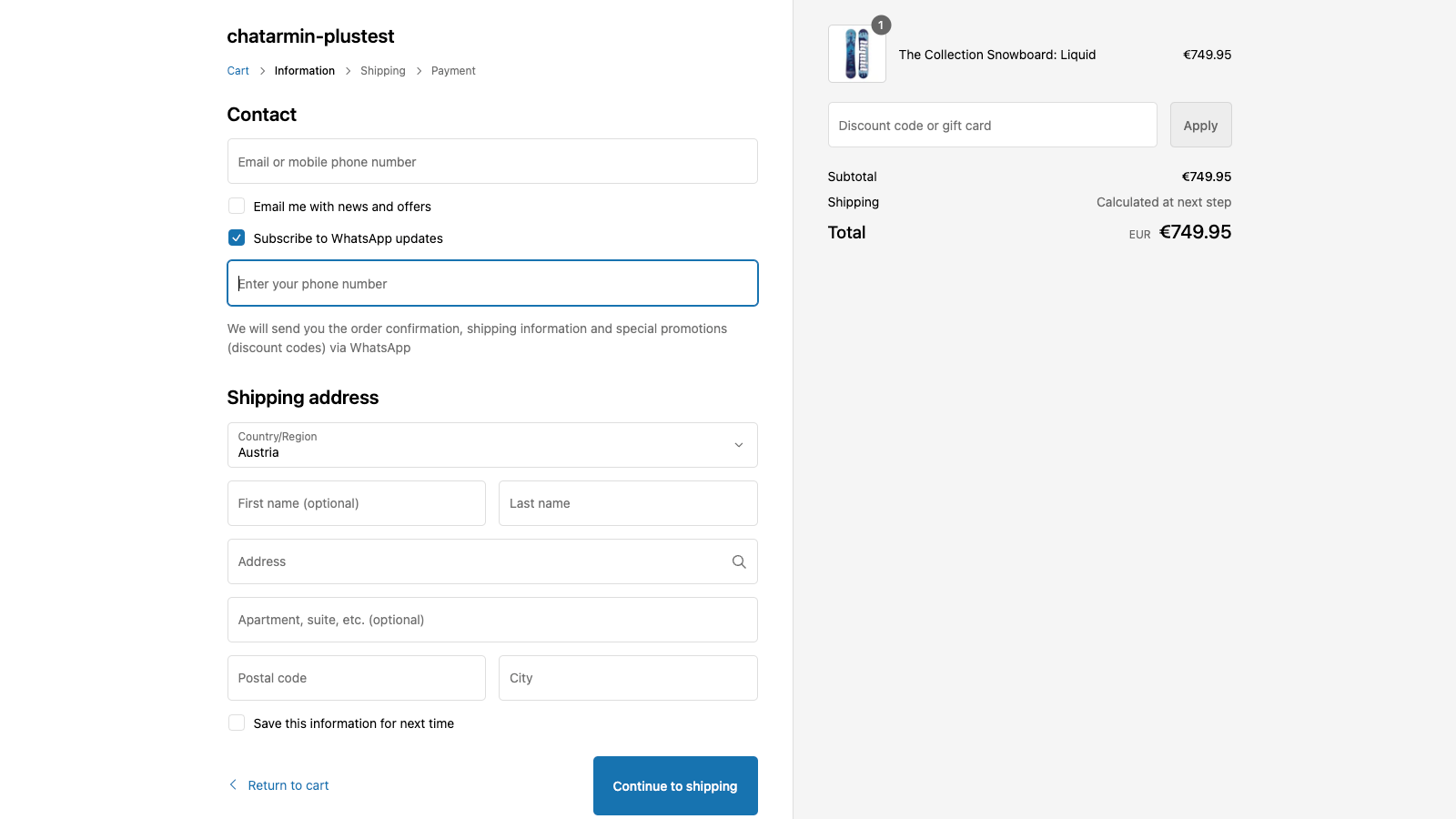 WhatsApp Consent Checkbox UI Extension