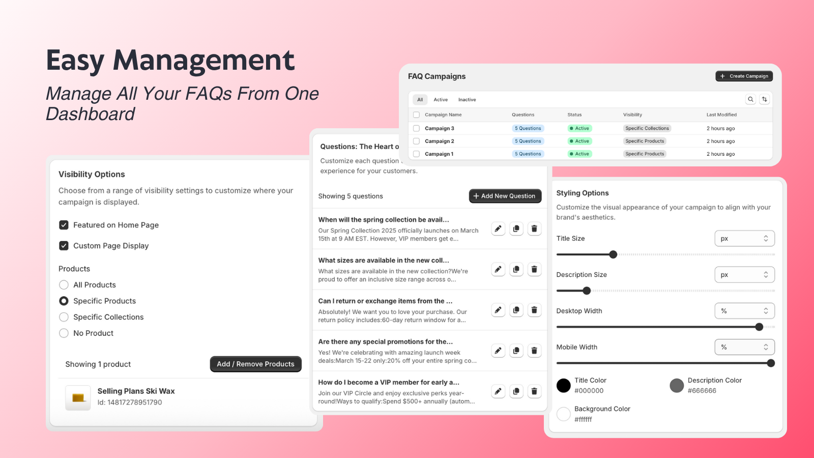 FAQ anywhere - easy management 
