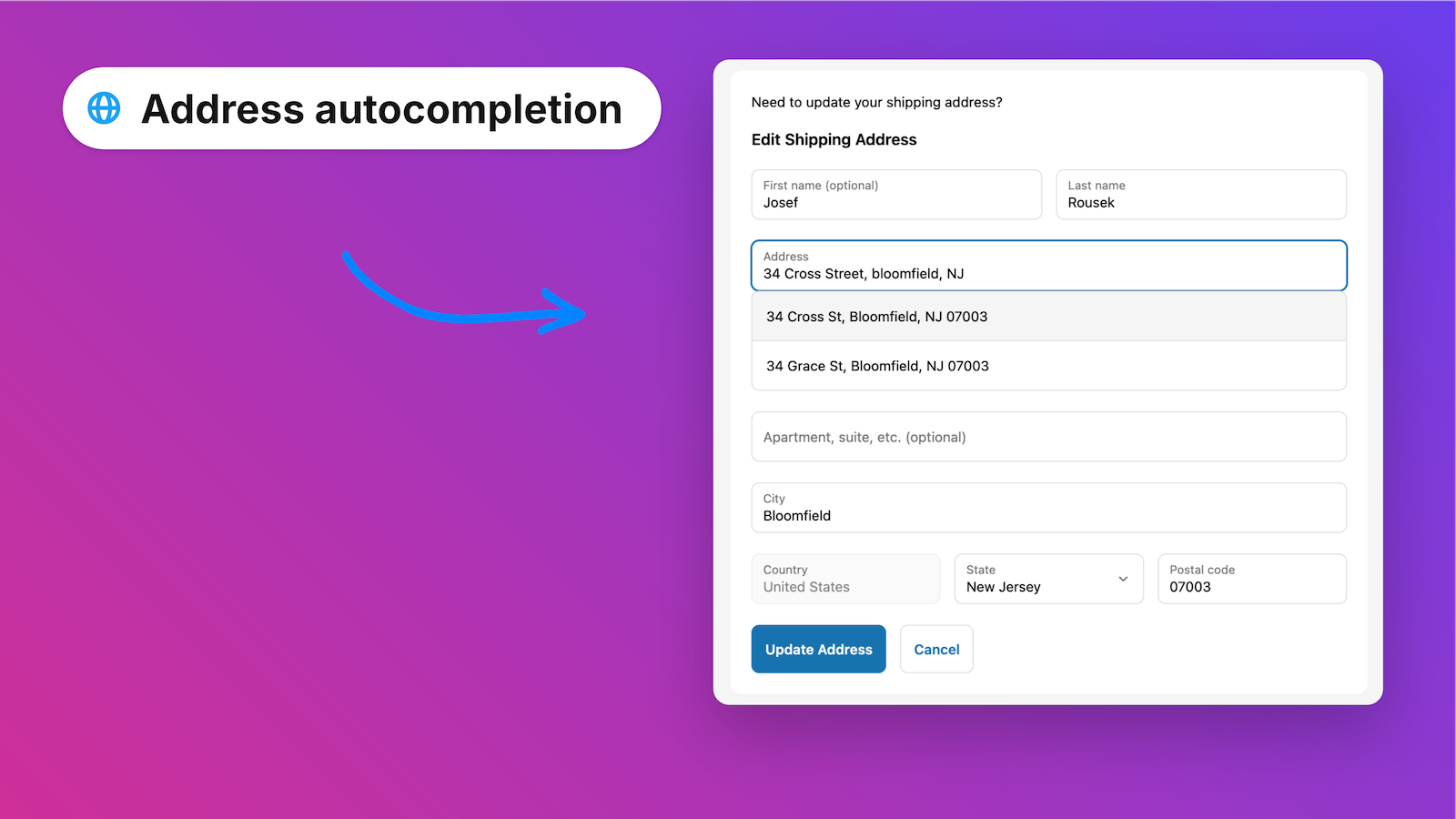 Address autocompletion