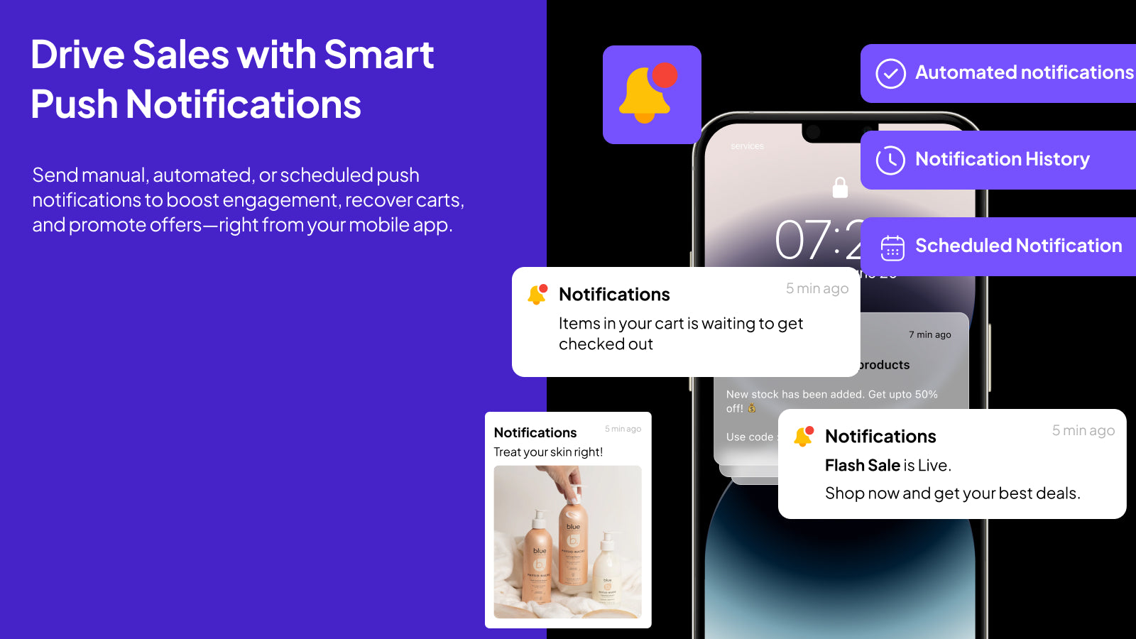 Boost sales with automated and scheduled push notifications