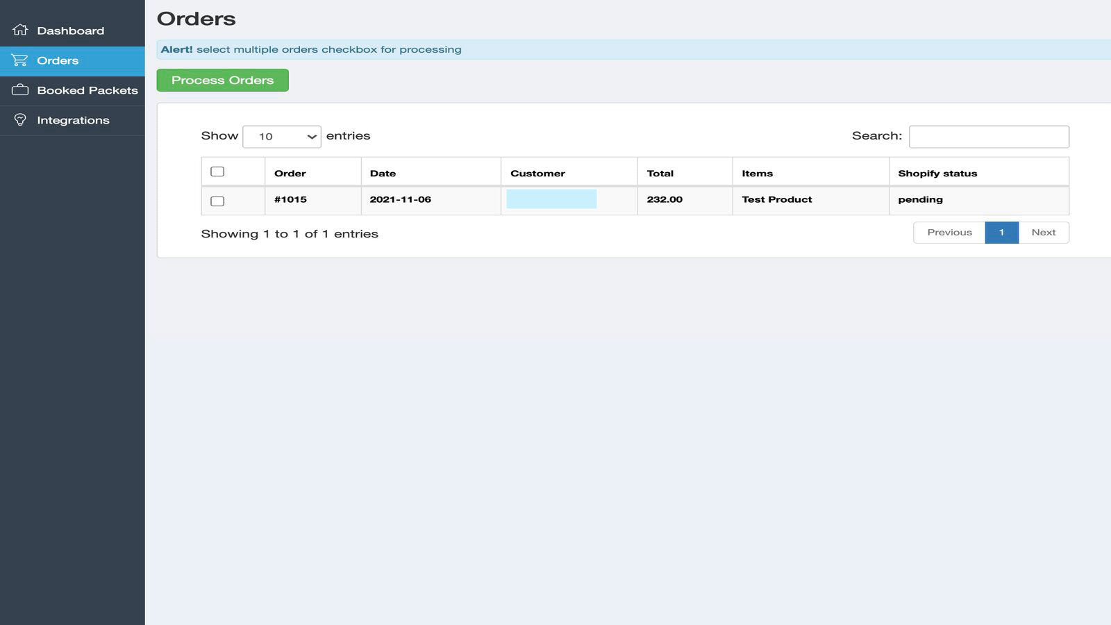 In this screen, you can find all the orders which are not yet fu