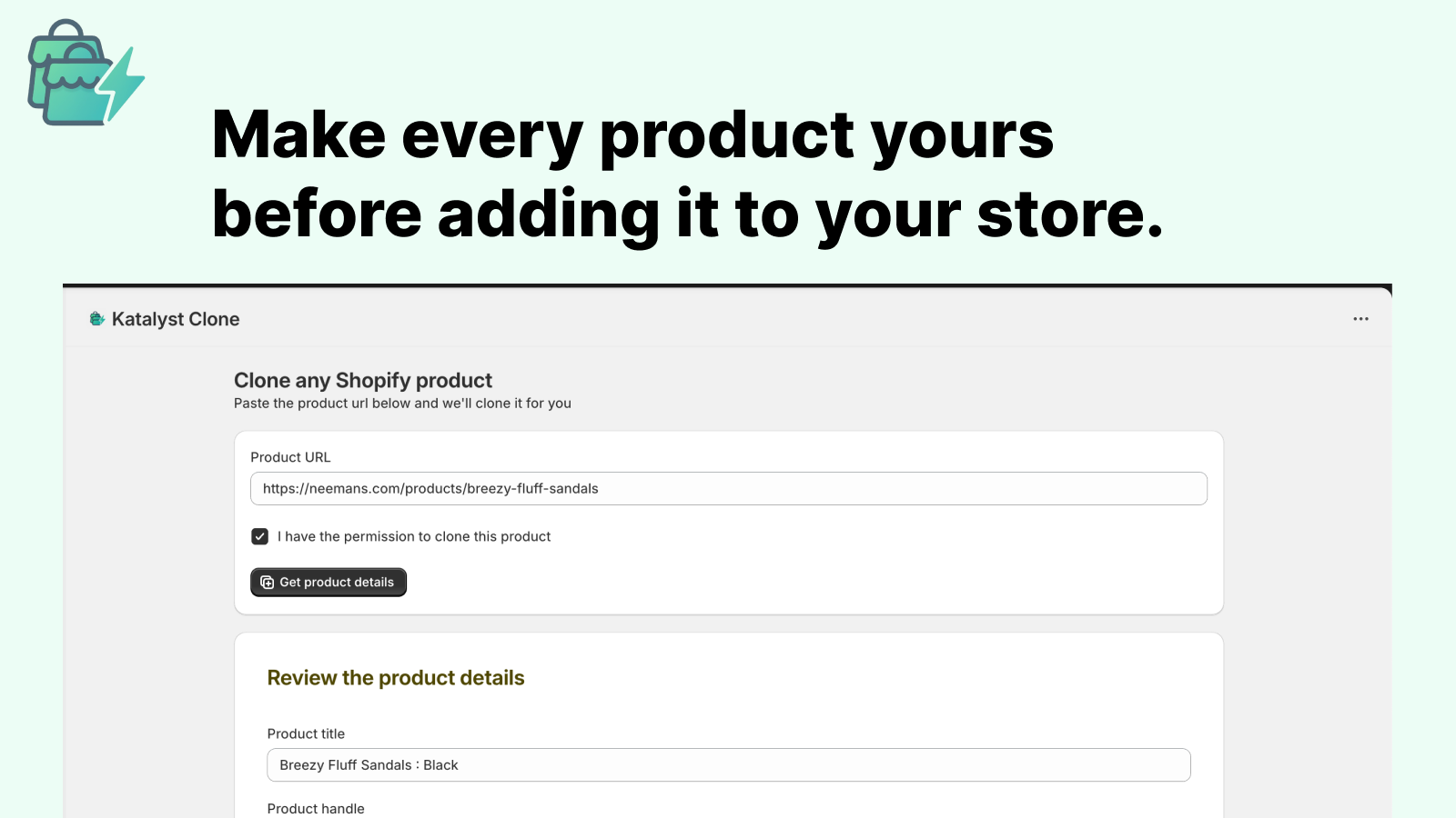 Make every product yours before adding it to your store.