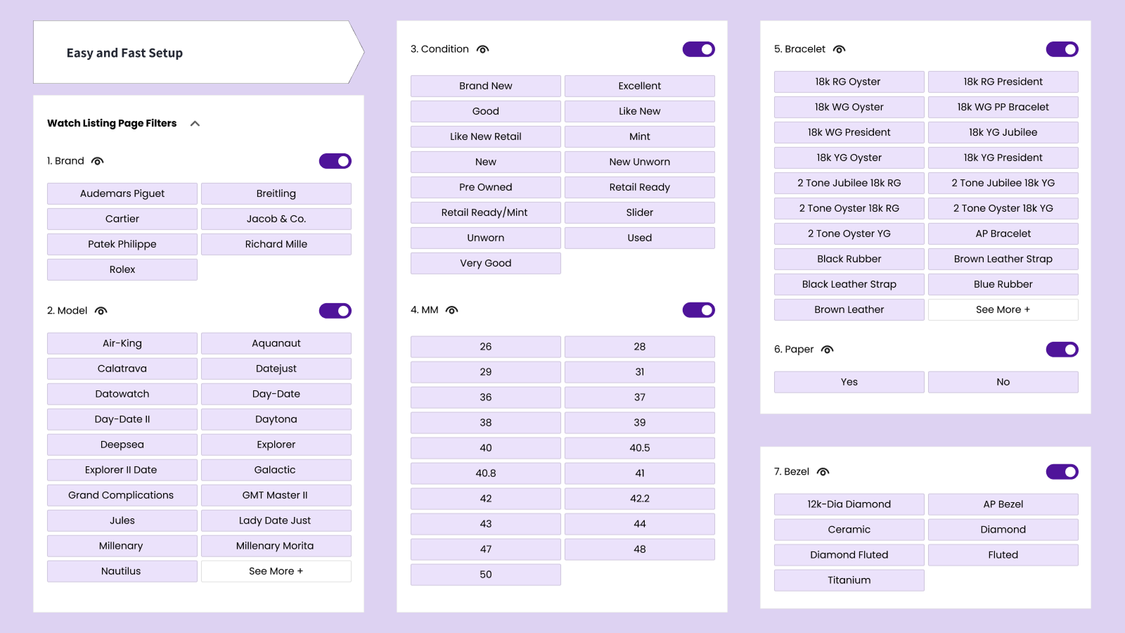 Filter Configuration – Admin Dashboard