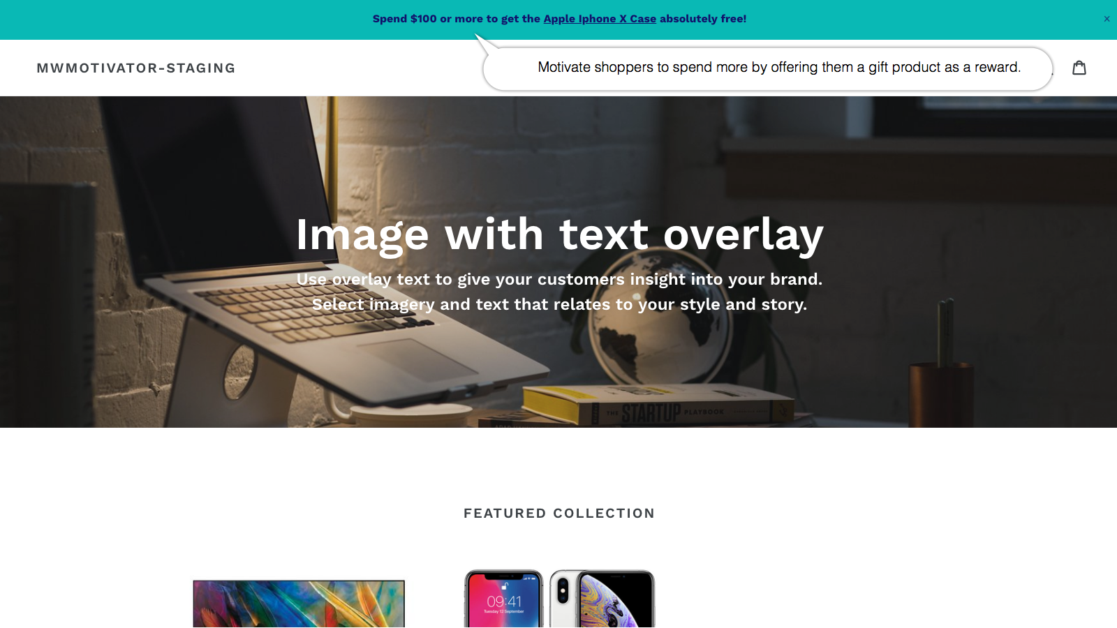 Sales Motivator Bar - Gift - Frontend view