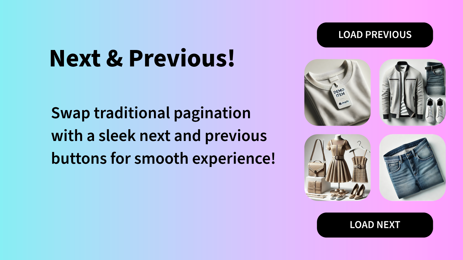 Swap traditional pagination with a sleek next & previous buttons