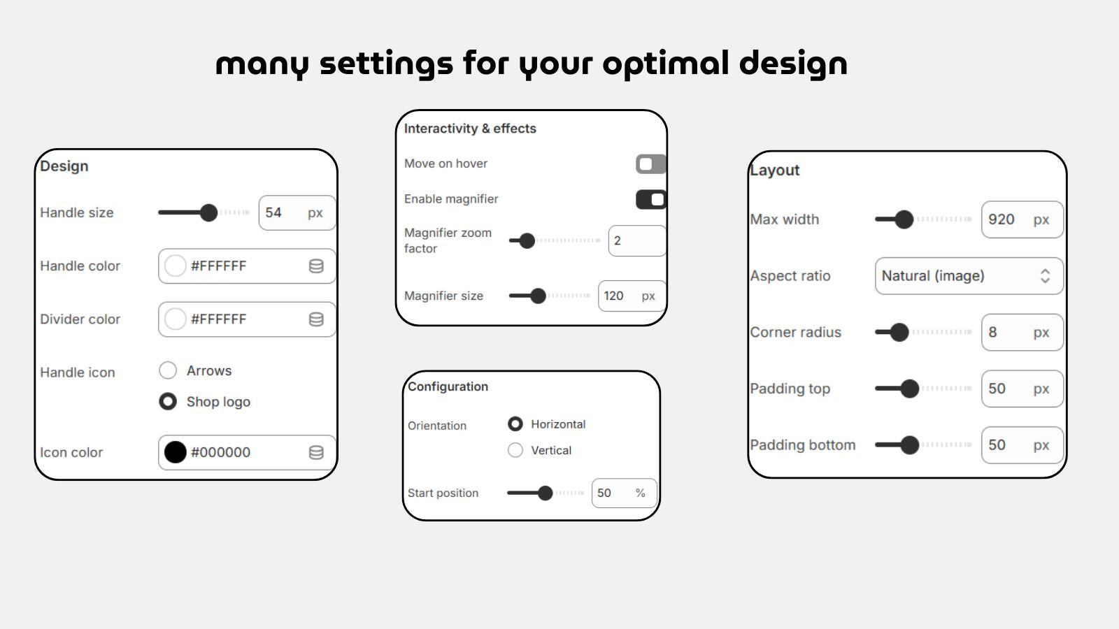 Before/After Image Slider Shopify functions