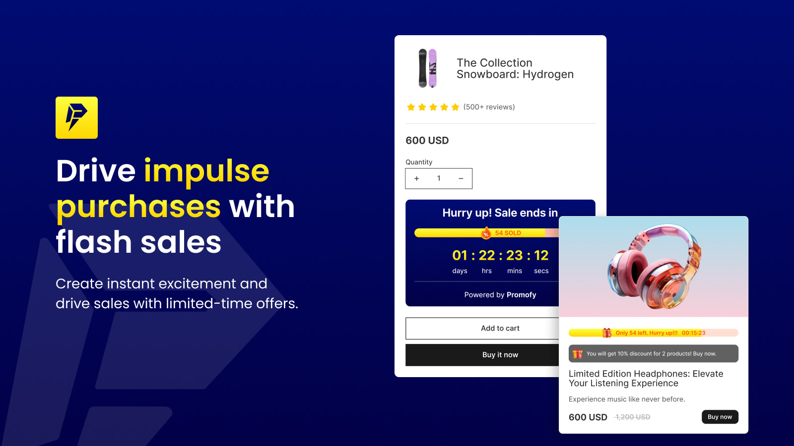 countdown timer settings, discount