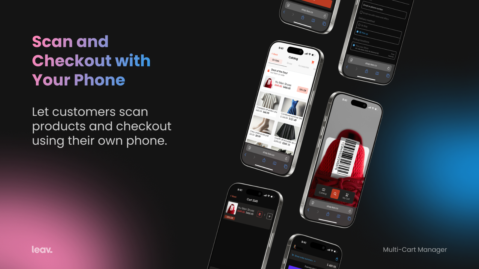 screenshot of mobile self-checkout