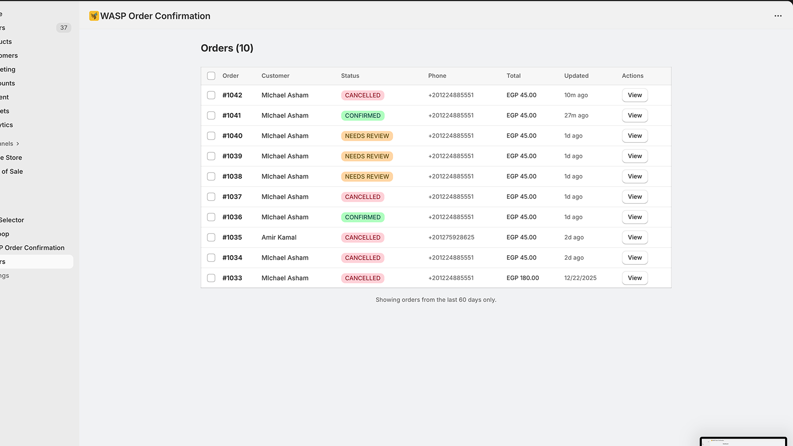 manage COD orders and manually resend, approve or cancel