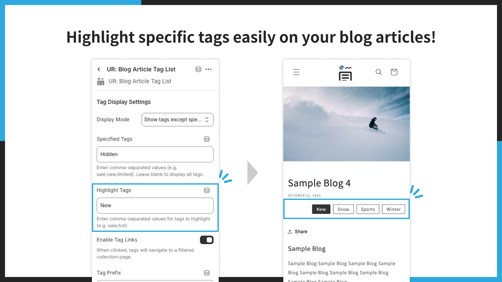 Highlight specific tags easily on your blog articles!