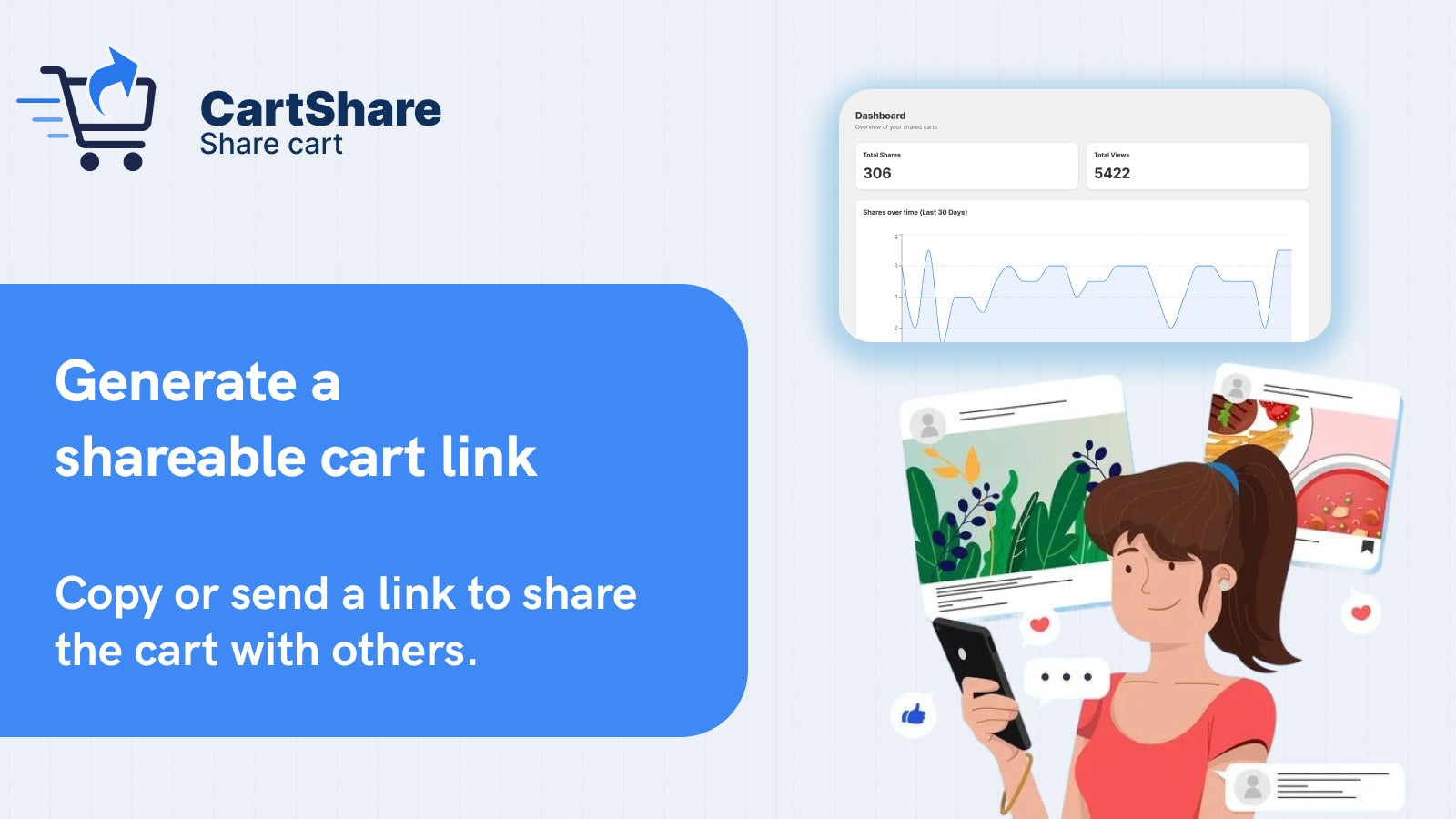 Share cart button on Shopify cart page