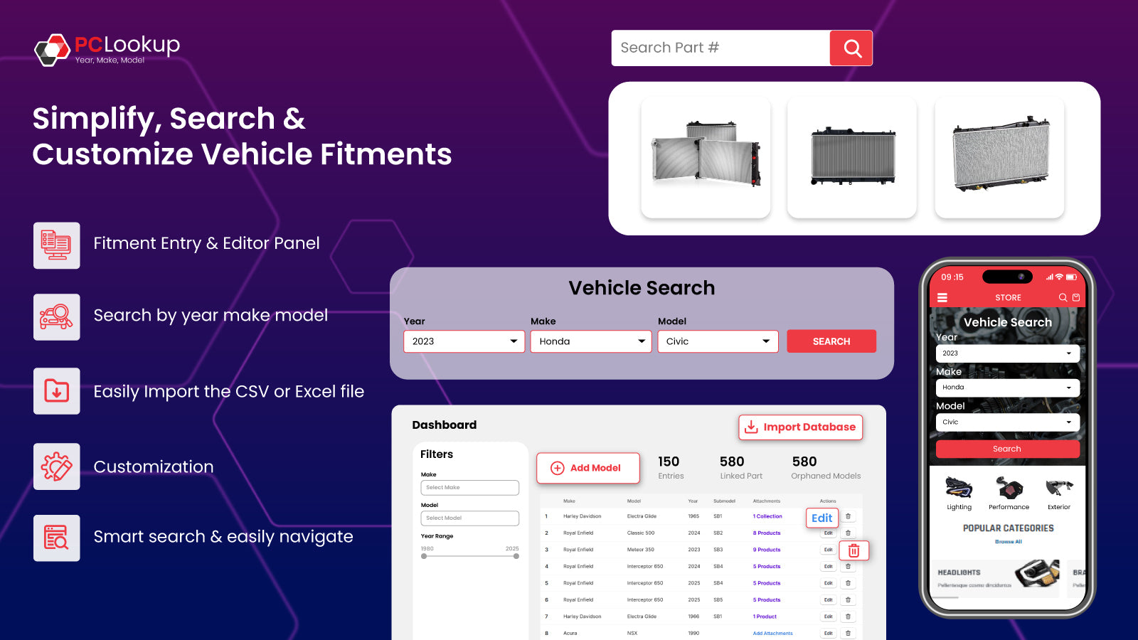 Simplify,search & Customize vehicle fitments