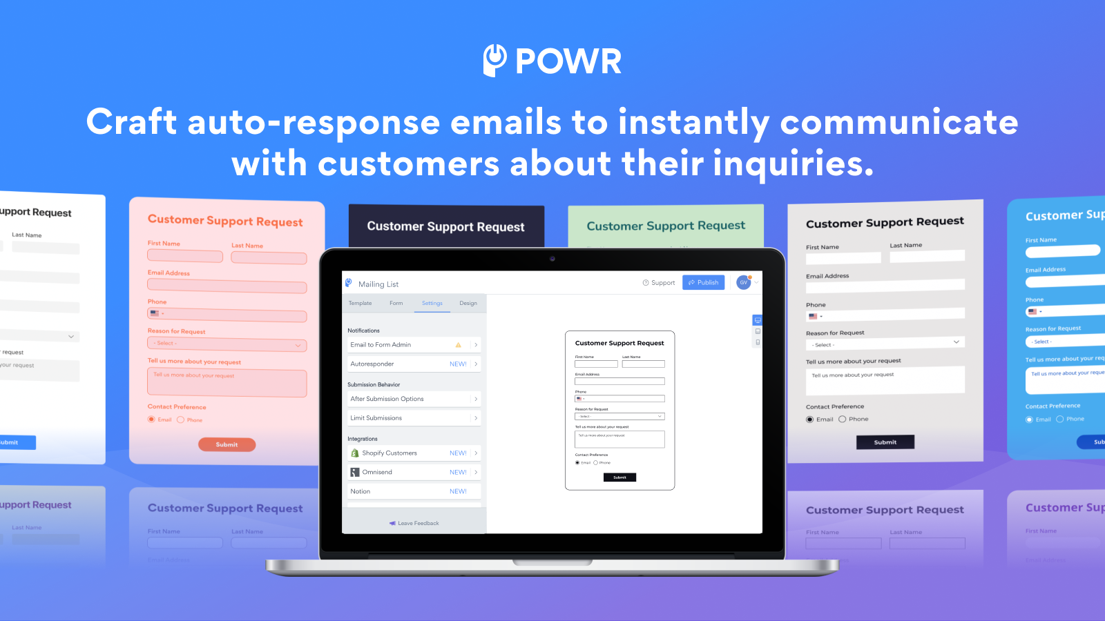 Craft auto-response emails to communicate with customers