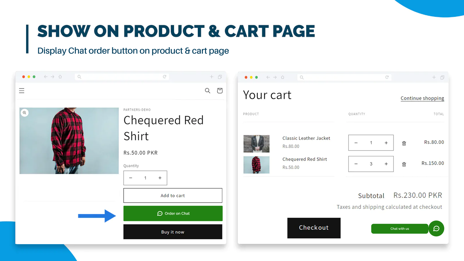 Enable Order on button on Cart Page