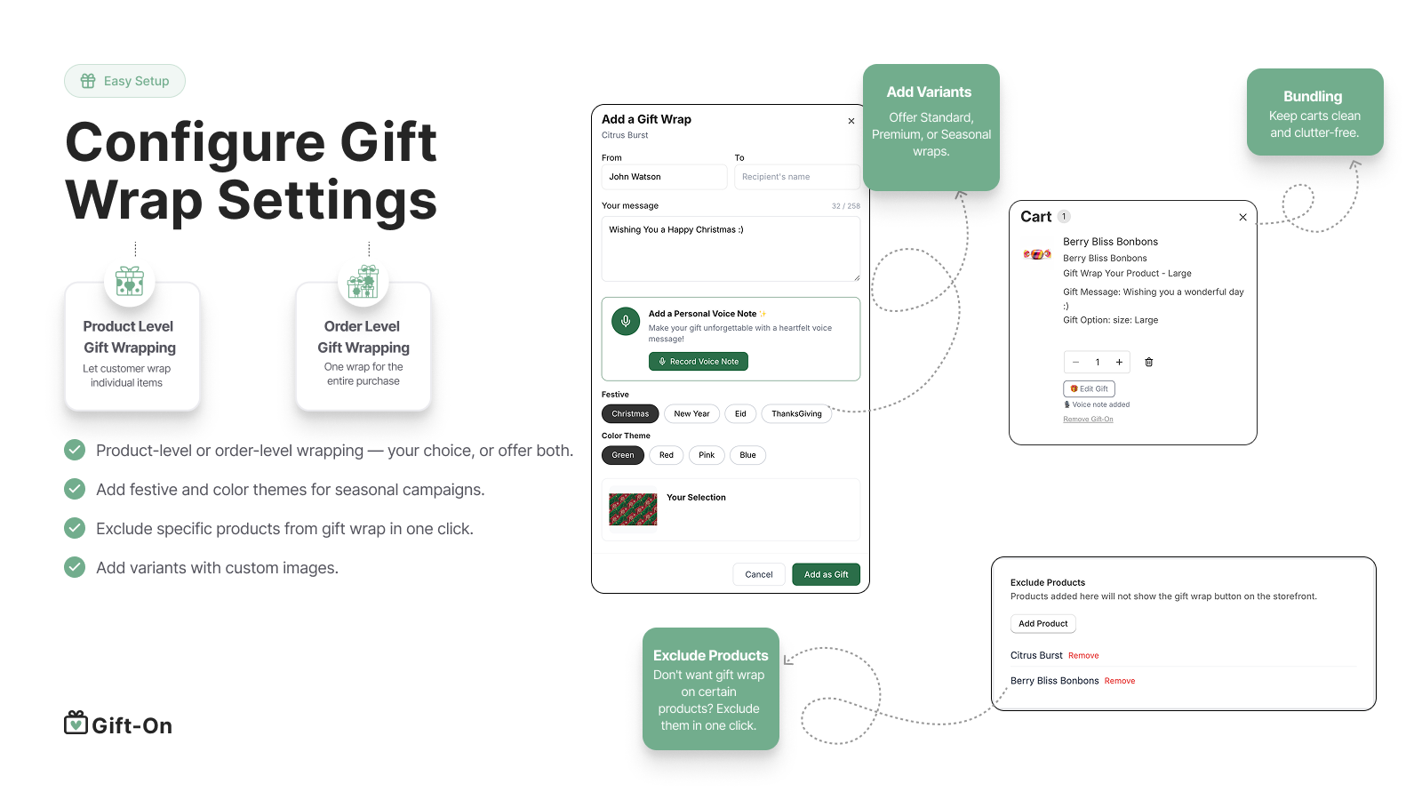 Configure Gift Wrap Settings