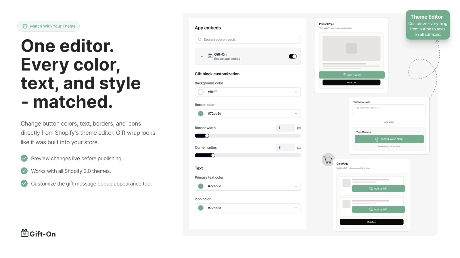 One editor. Every color, text, and style - matched.