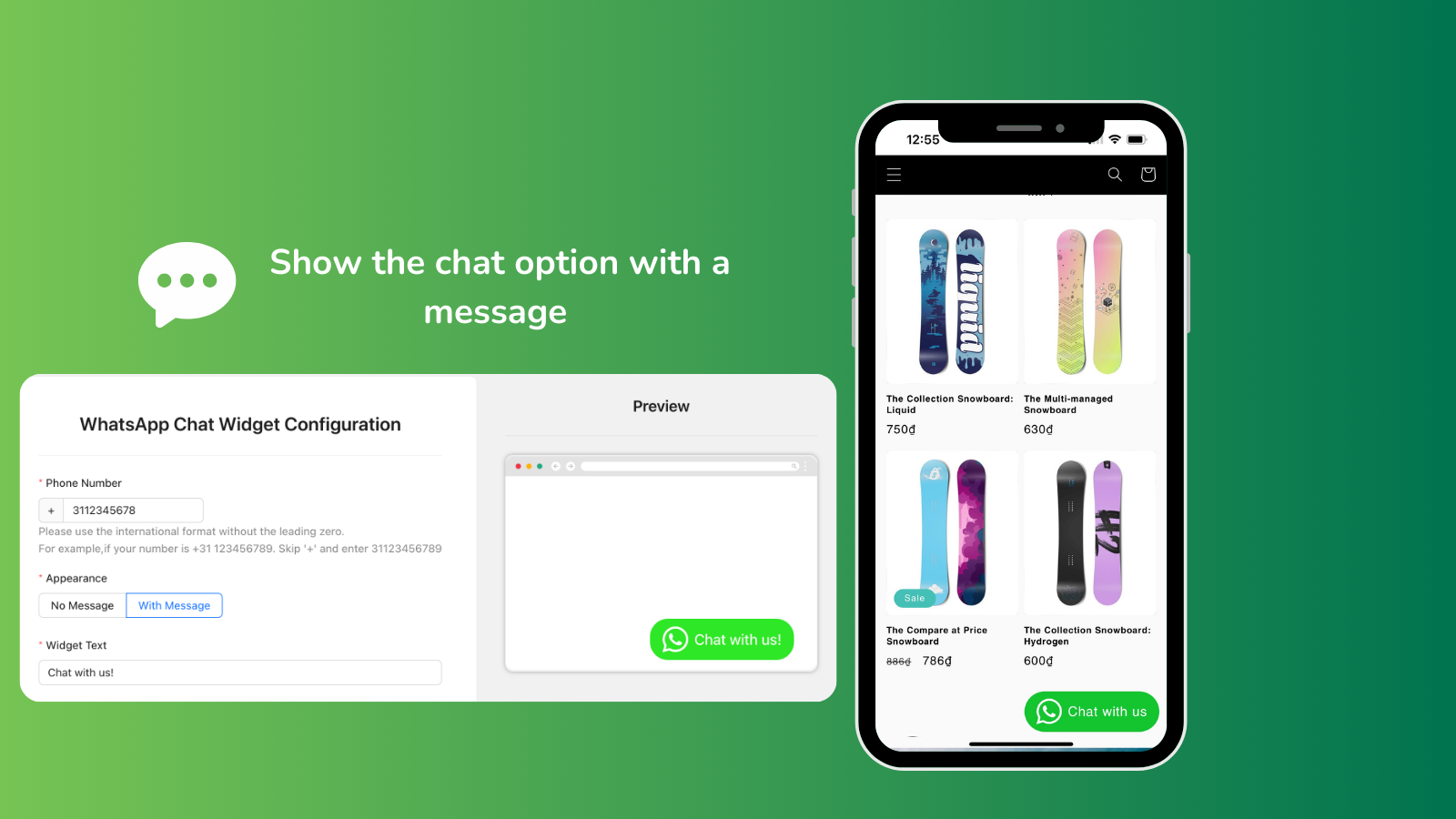 Customize the chat icon 