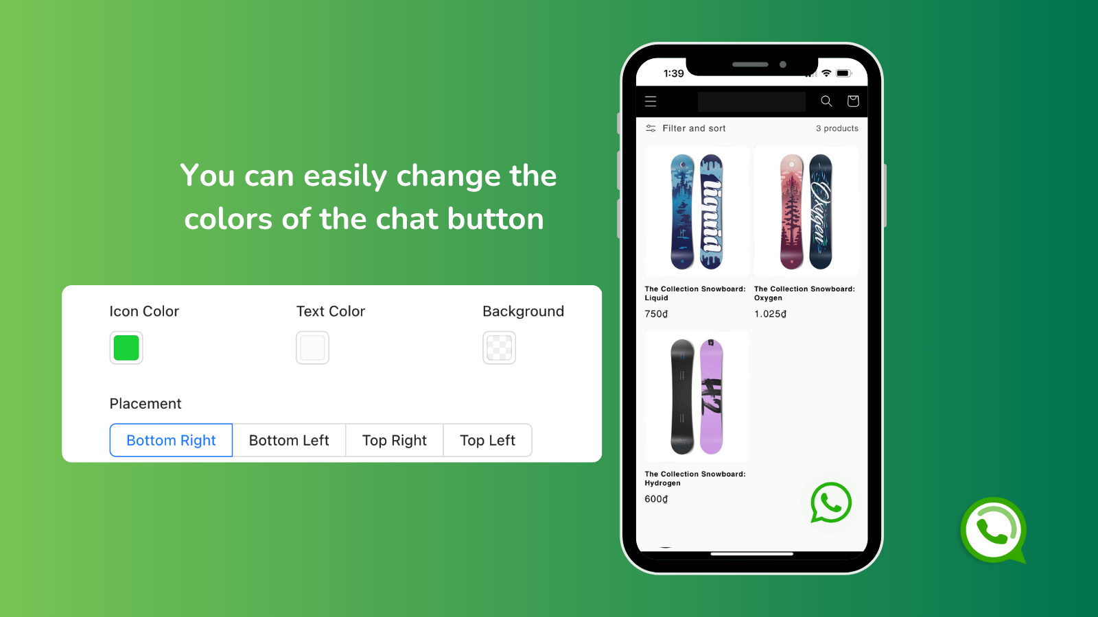 Make your chat icon truly yours with custom colors
