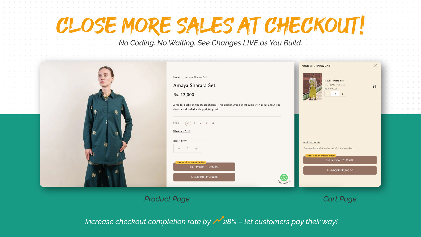 Choose Style for Partial Payment option button
