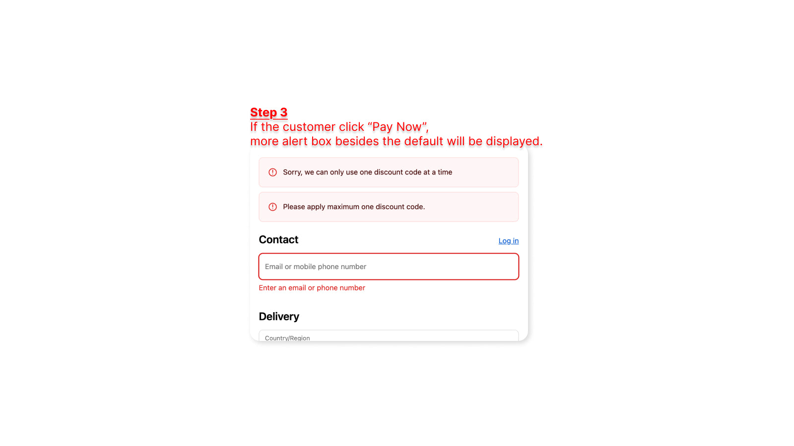 Block checkout if more than 1 discount code