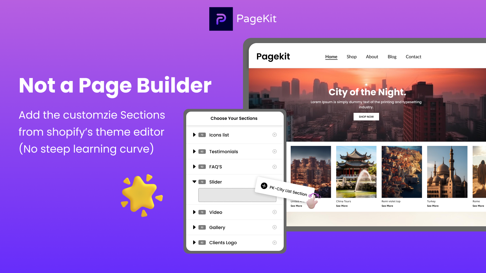 Pagekit - Store Theme Sections