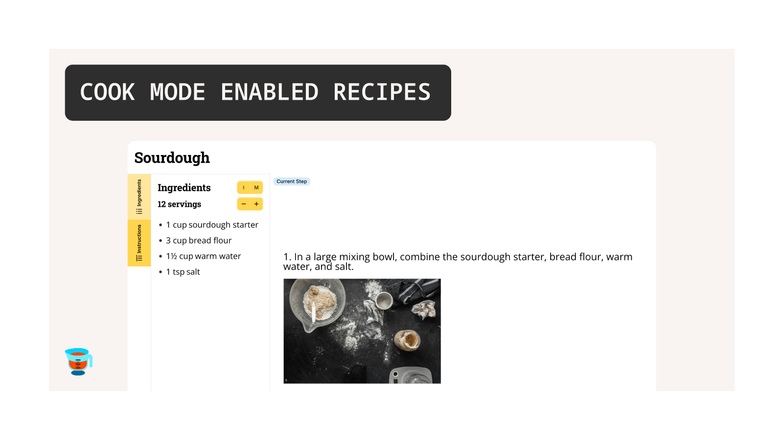 Cook mode enabled recipes