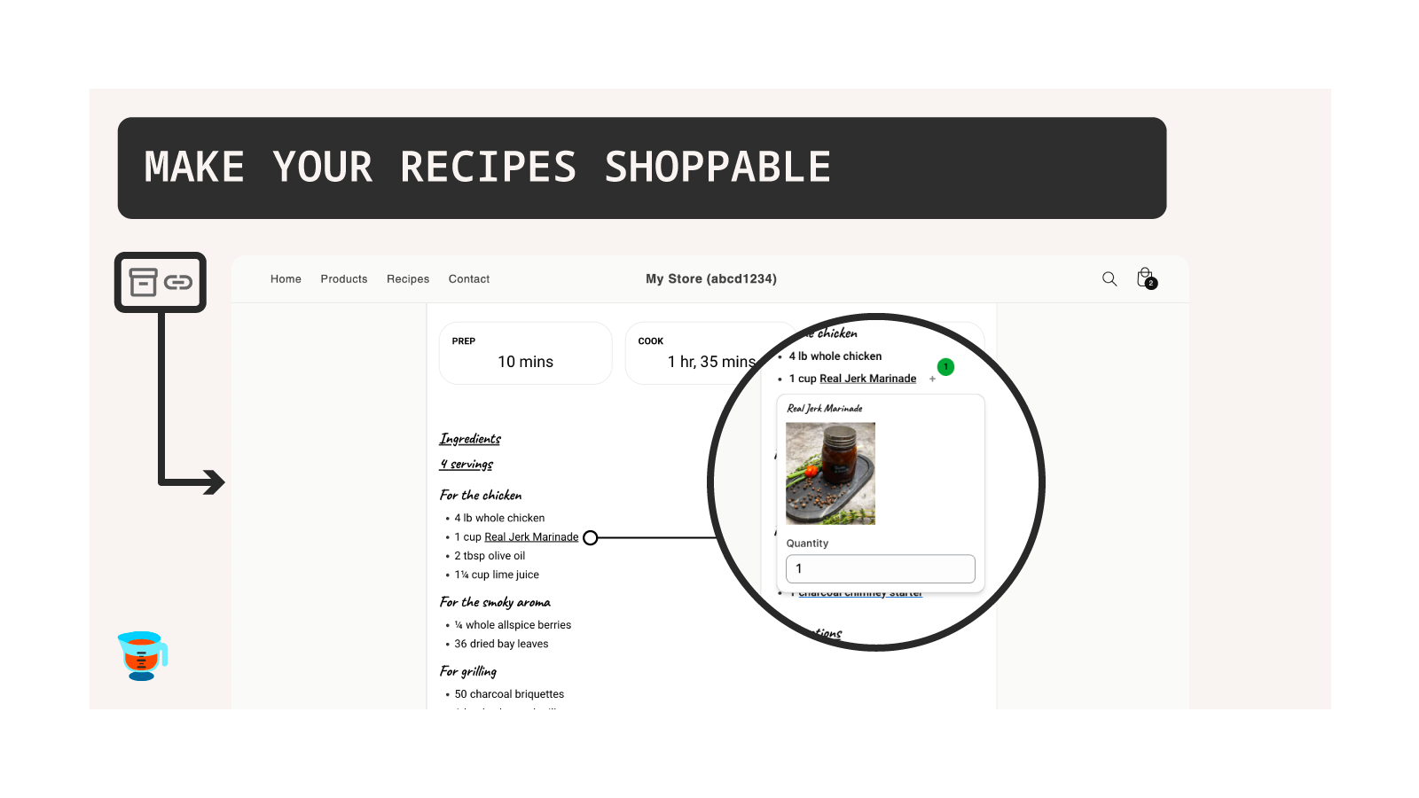 Make your recipes shoppable