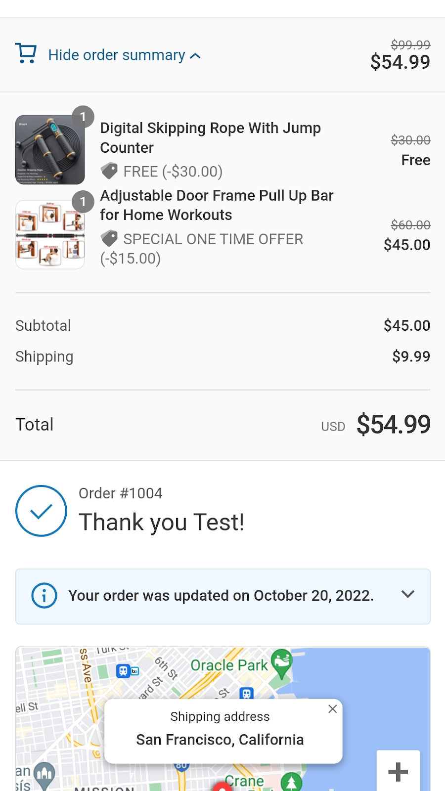 Seamlessly combined order