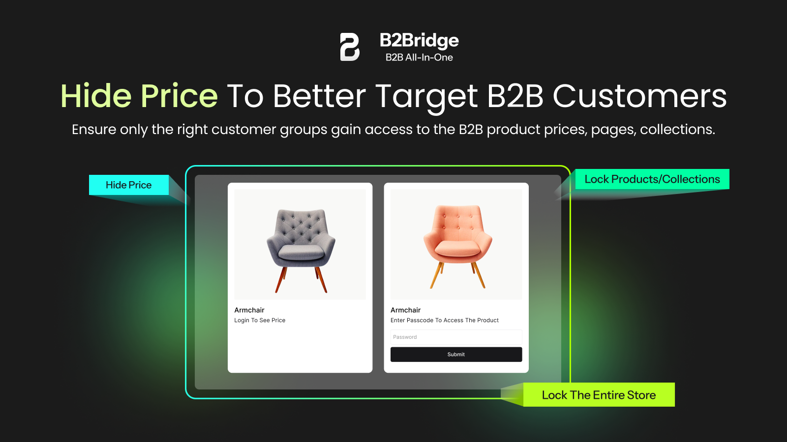 Hide price and login to see price to target B2B customers