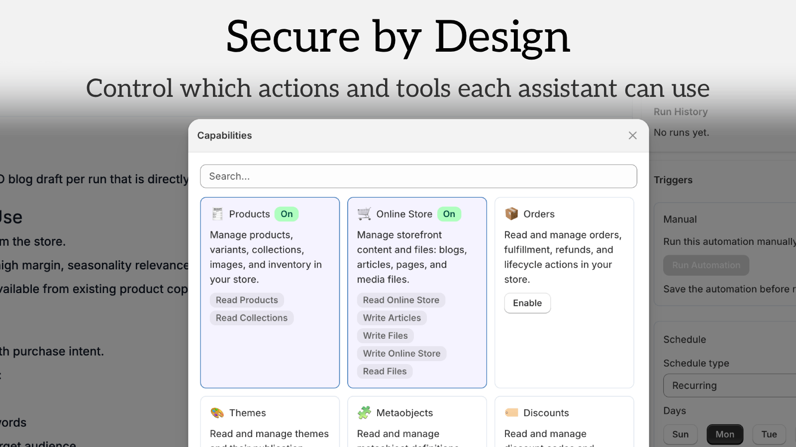 Secure by Design - Control which scopes and permissions