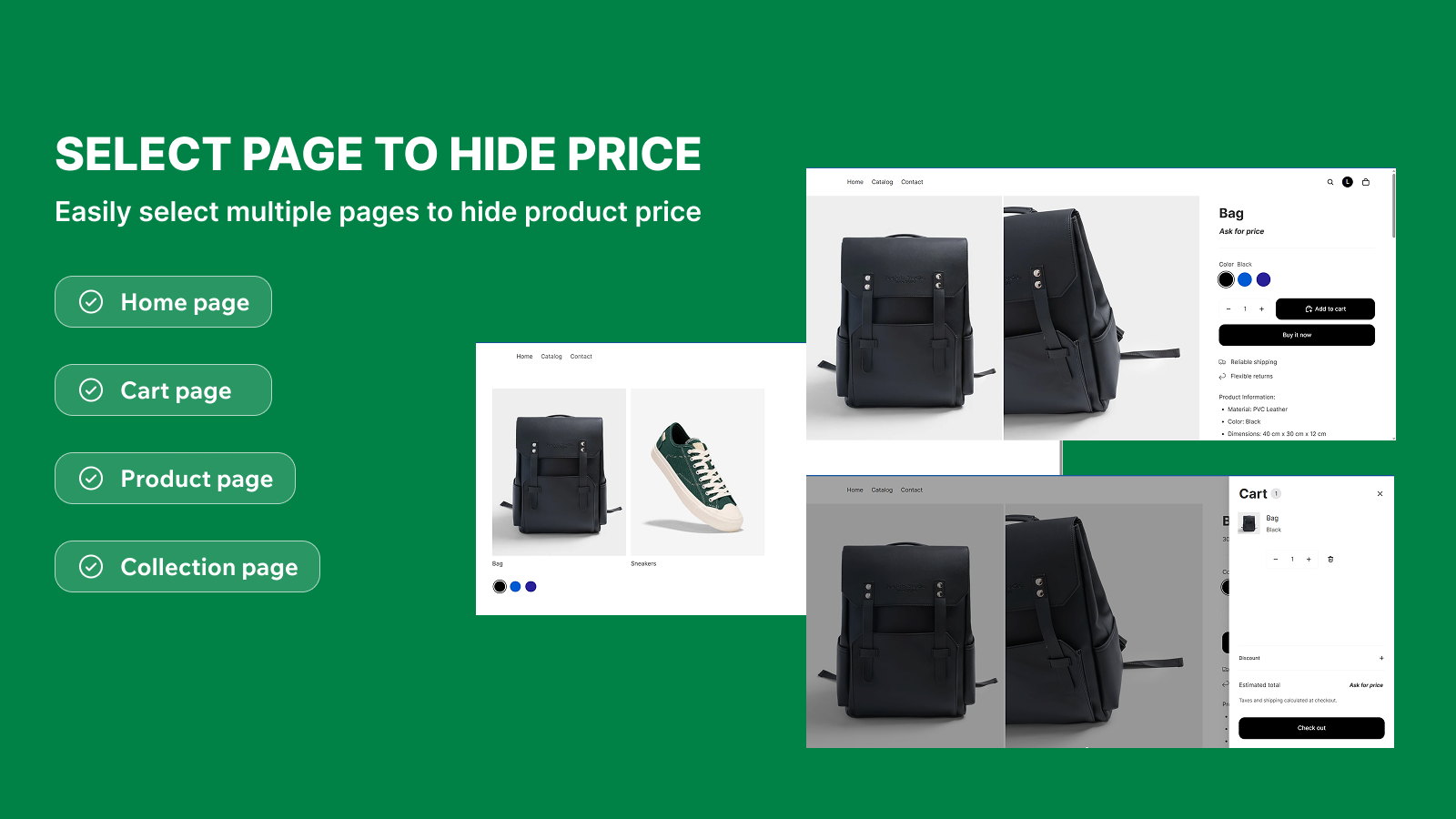 Hide price shows on multiple pages