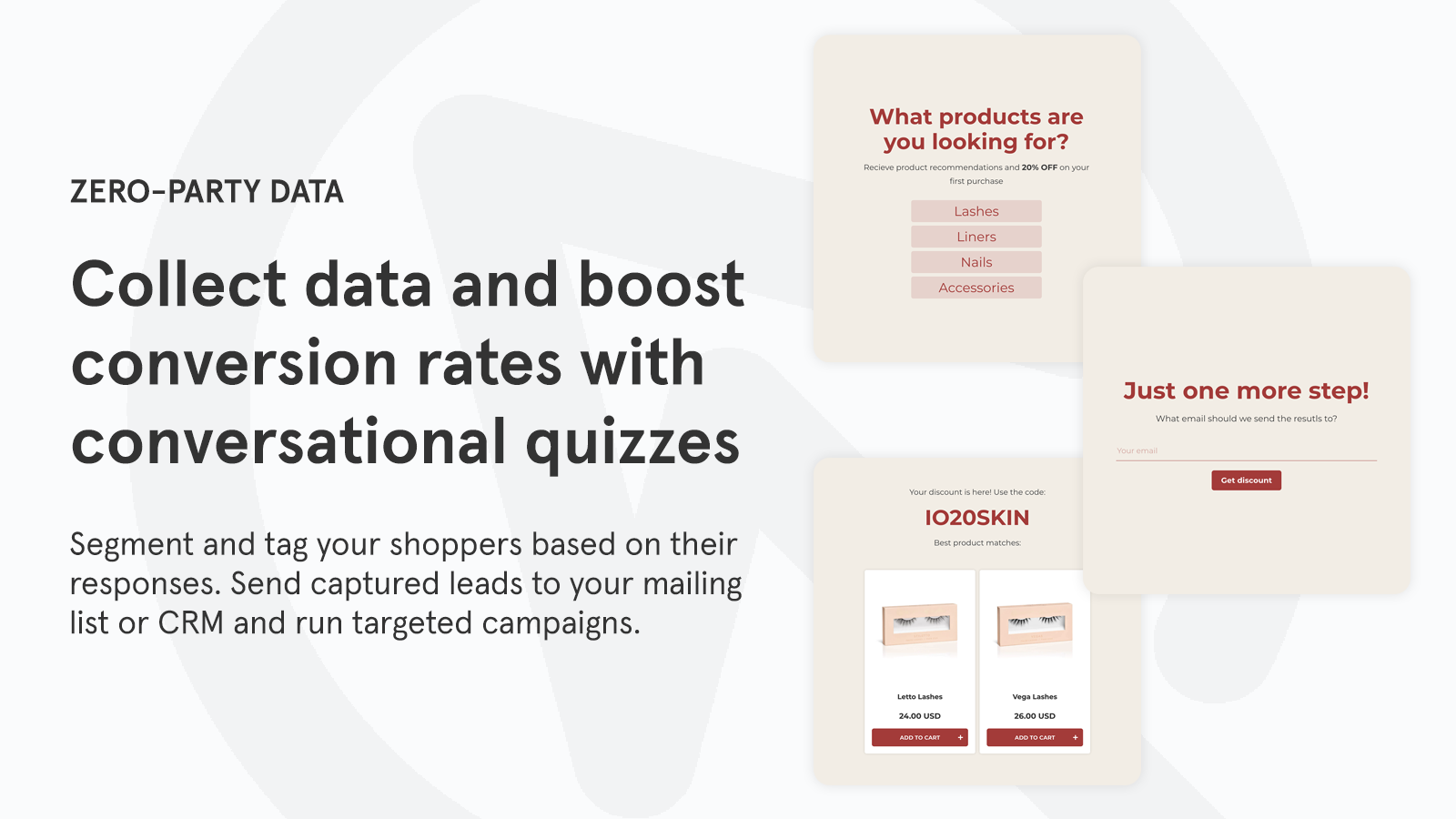 Collect data & boost conversion rates with a conversational quiz