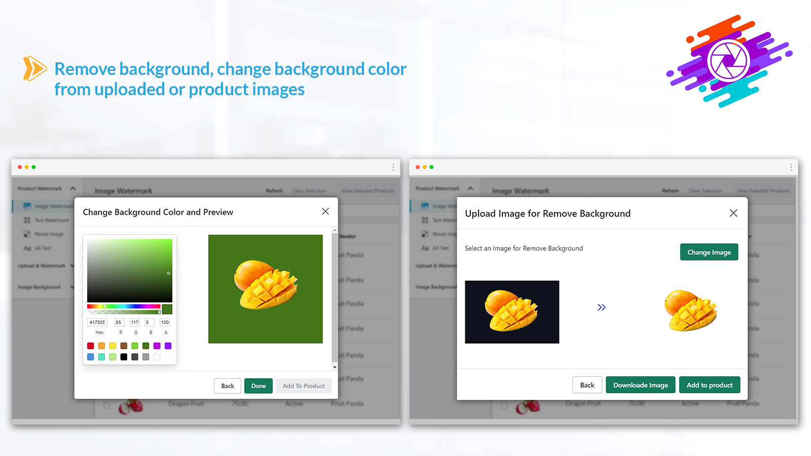 Remove background ,Change background color