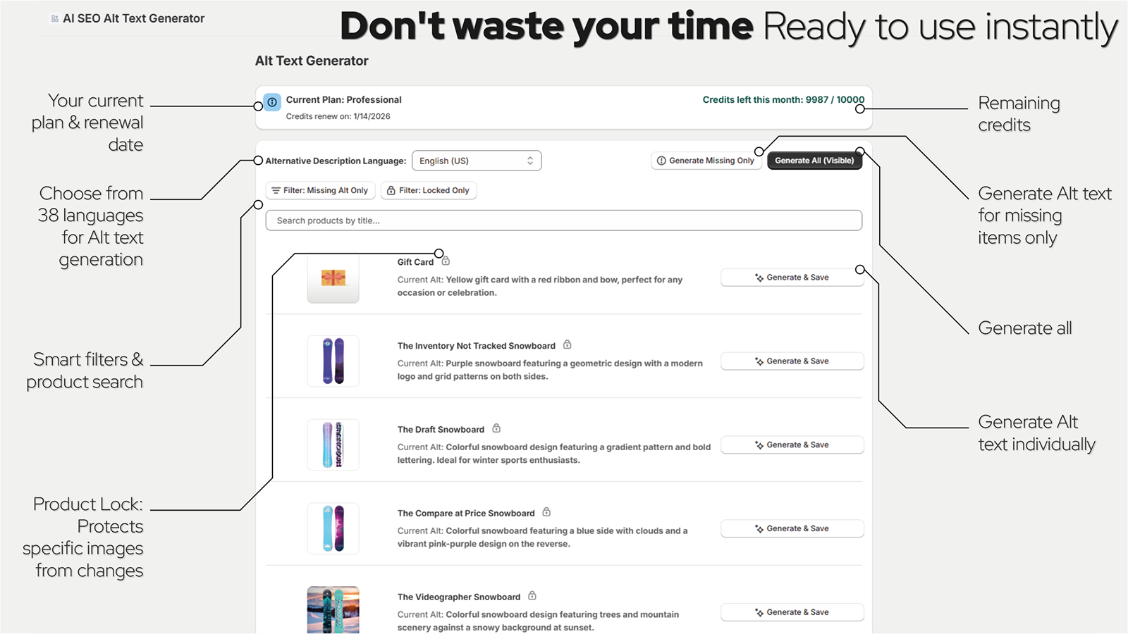 Intuitive dashboard with clear instructions for quick setup