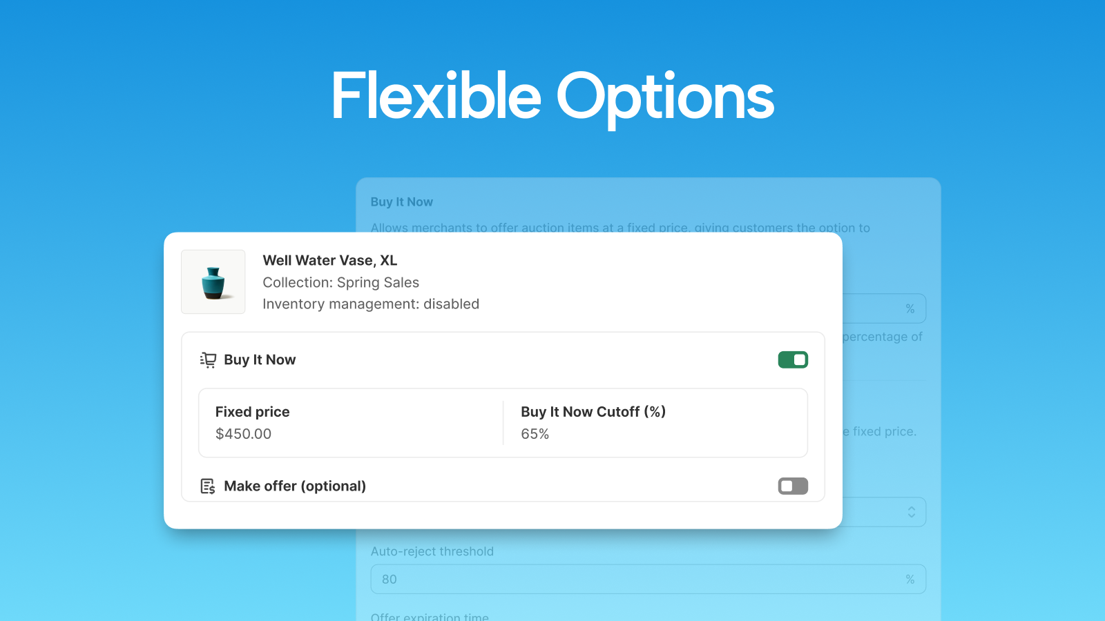 Flexible auction options for Buy it Now