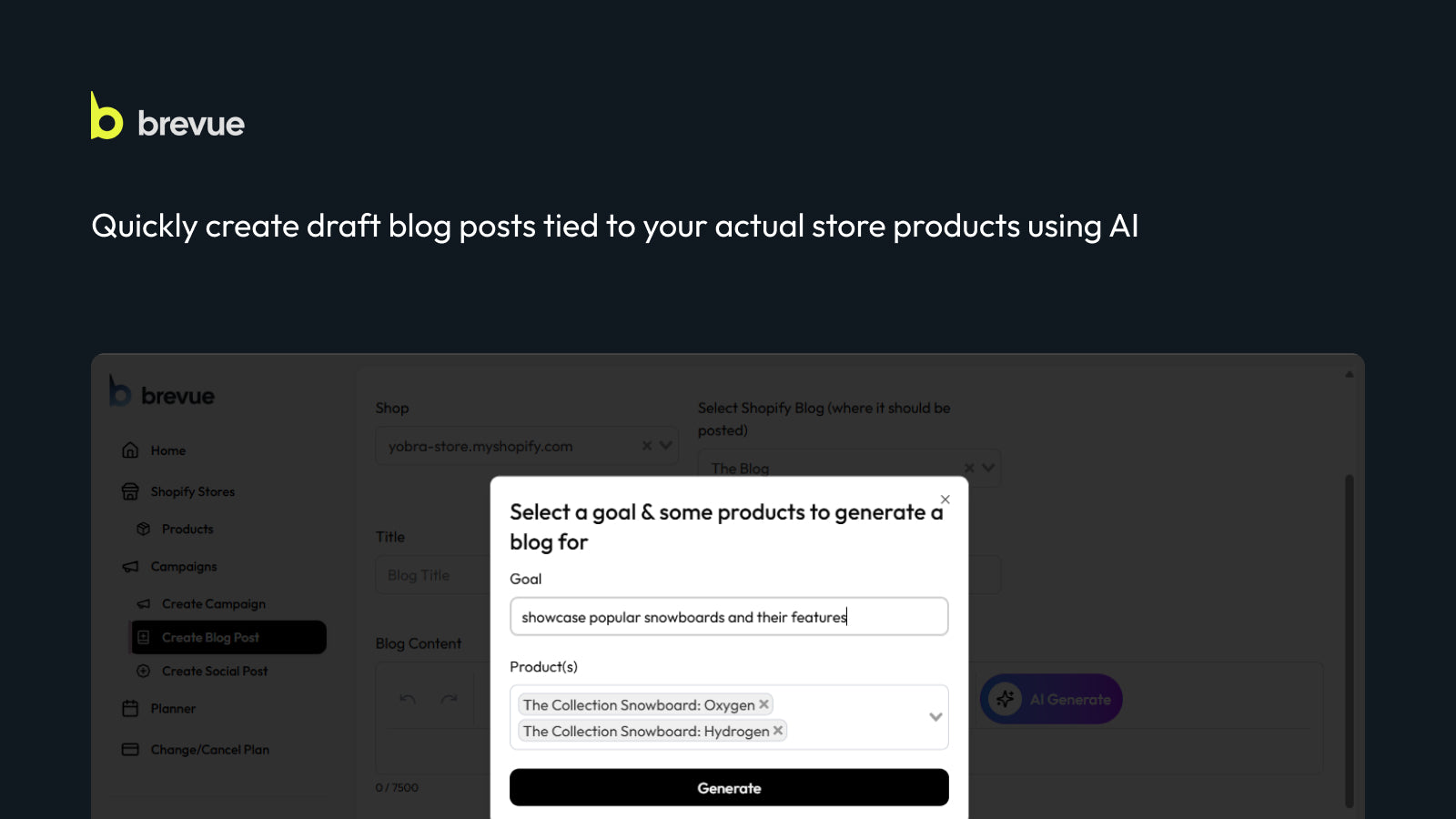 AI generate blog posts