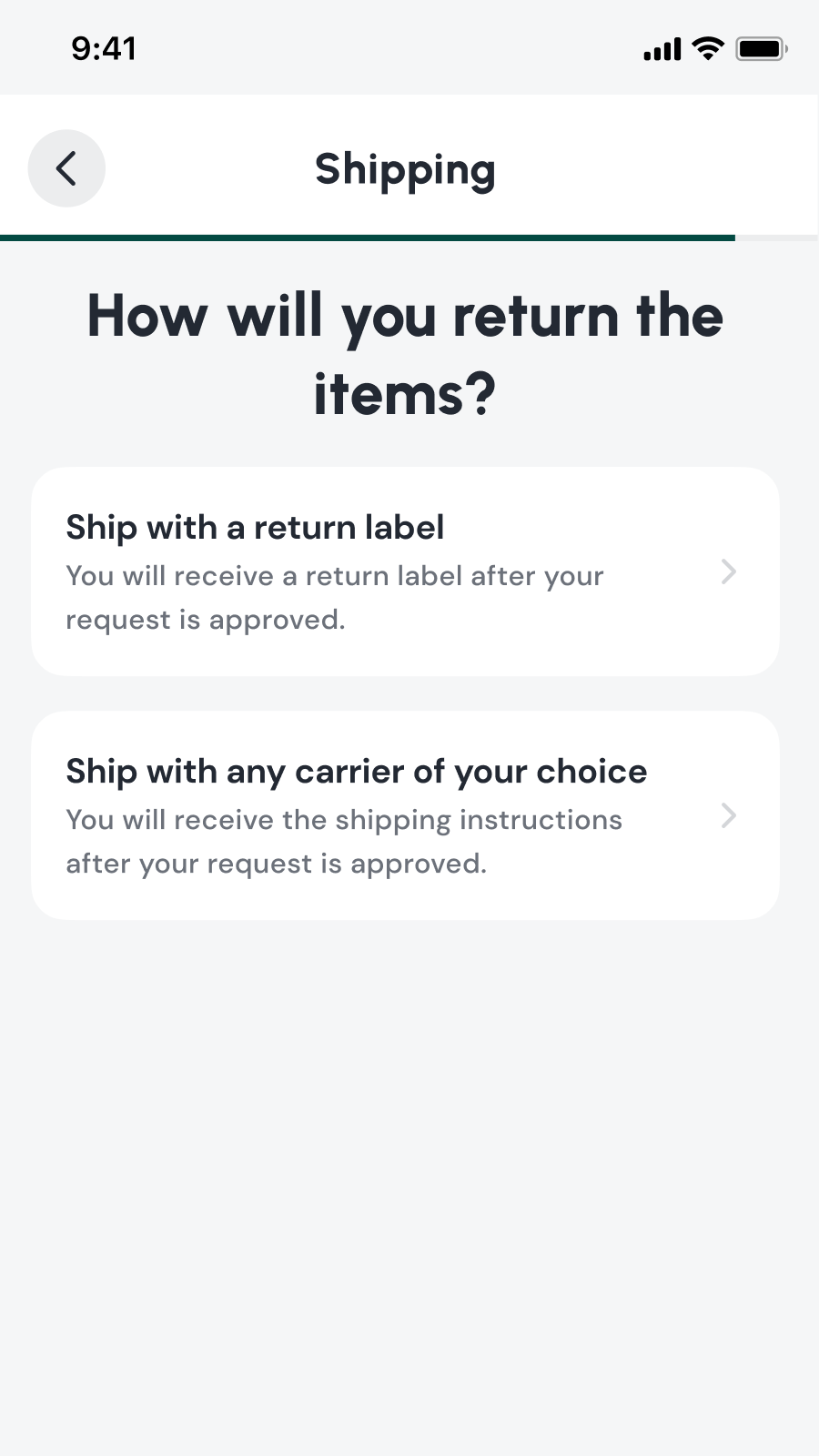 Flexible return methods