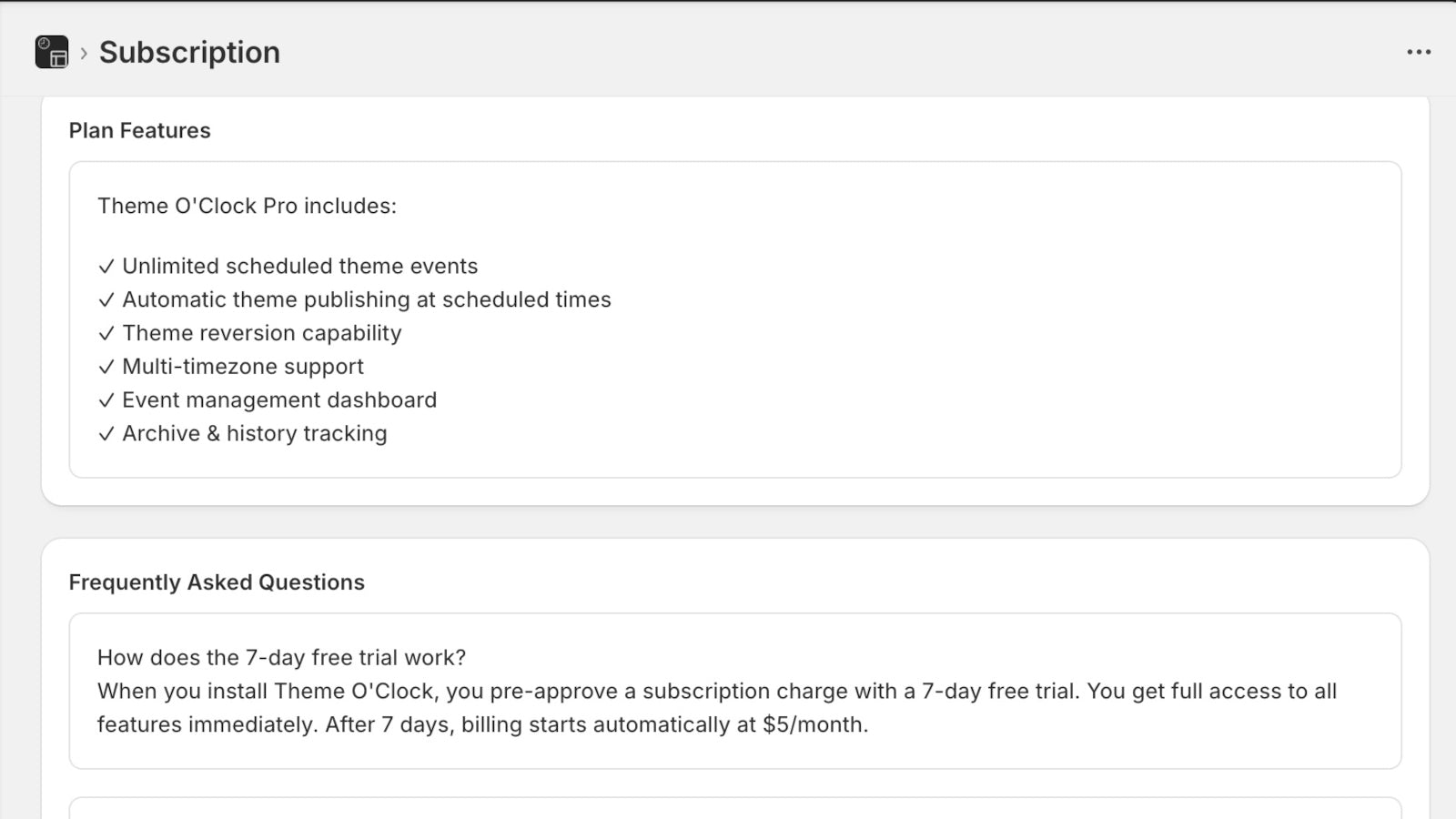 All features and upcoming included