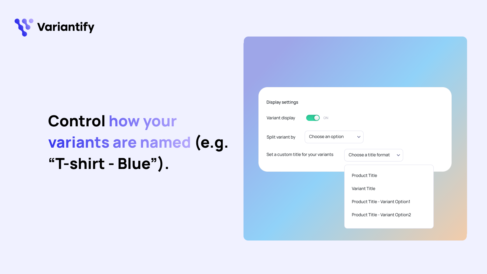 control variants name