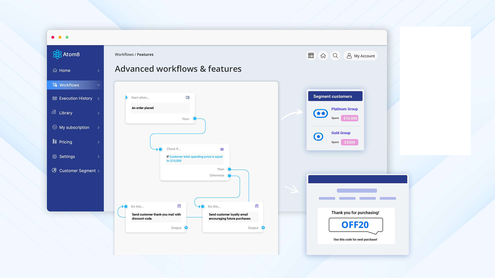 Atom8 Automation workflow sample