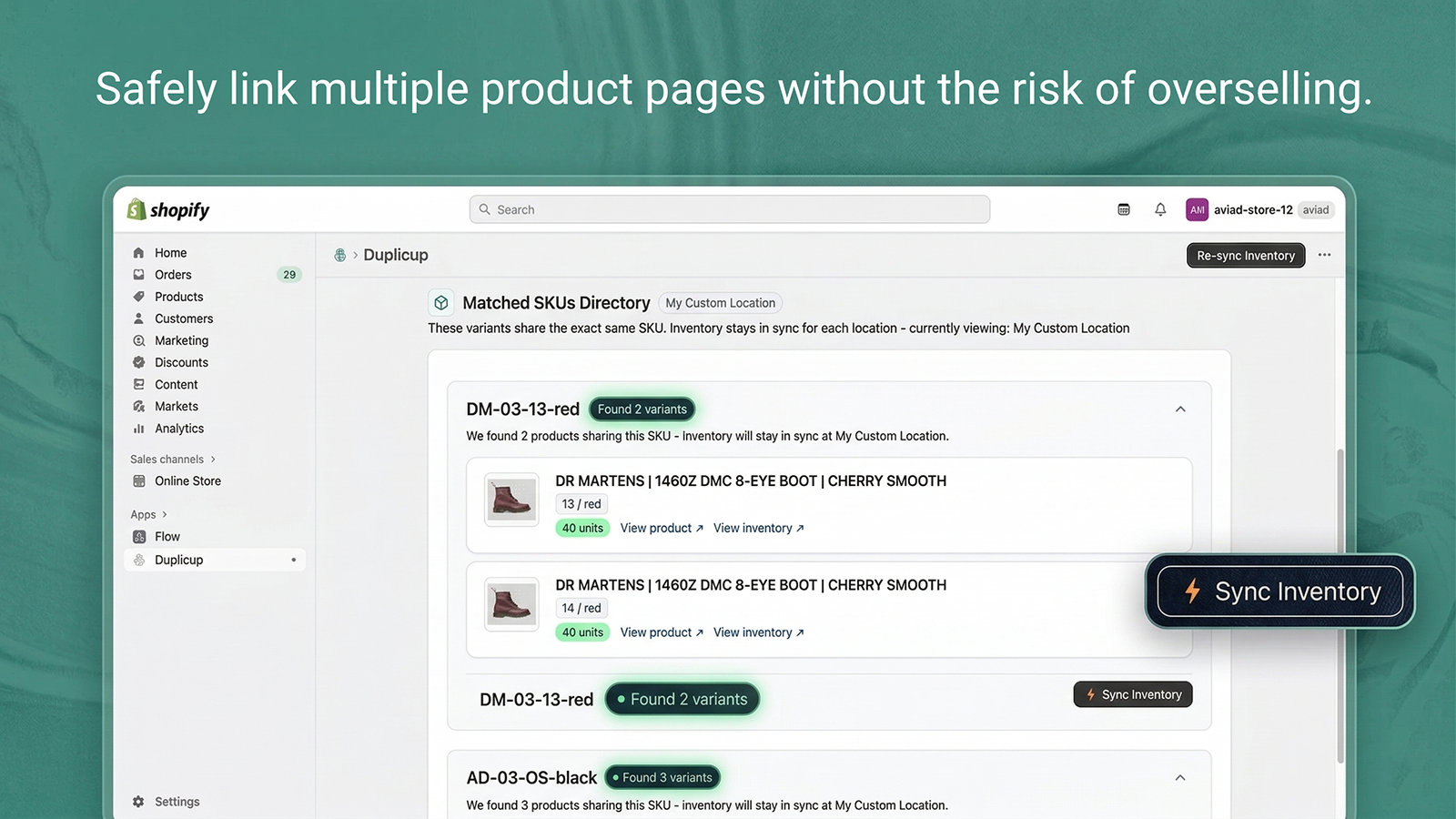 Safely link multiple product pages