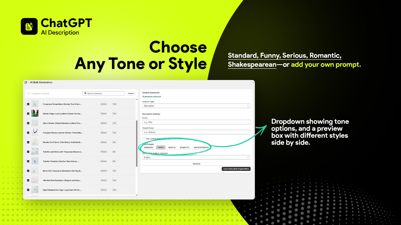 ChatGPT AI Description - Bulk