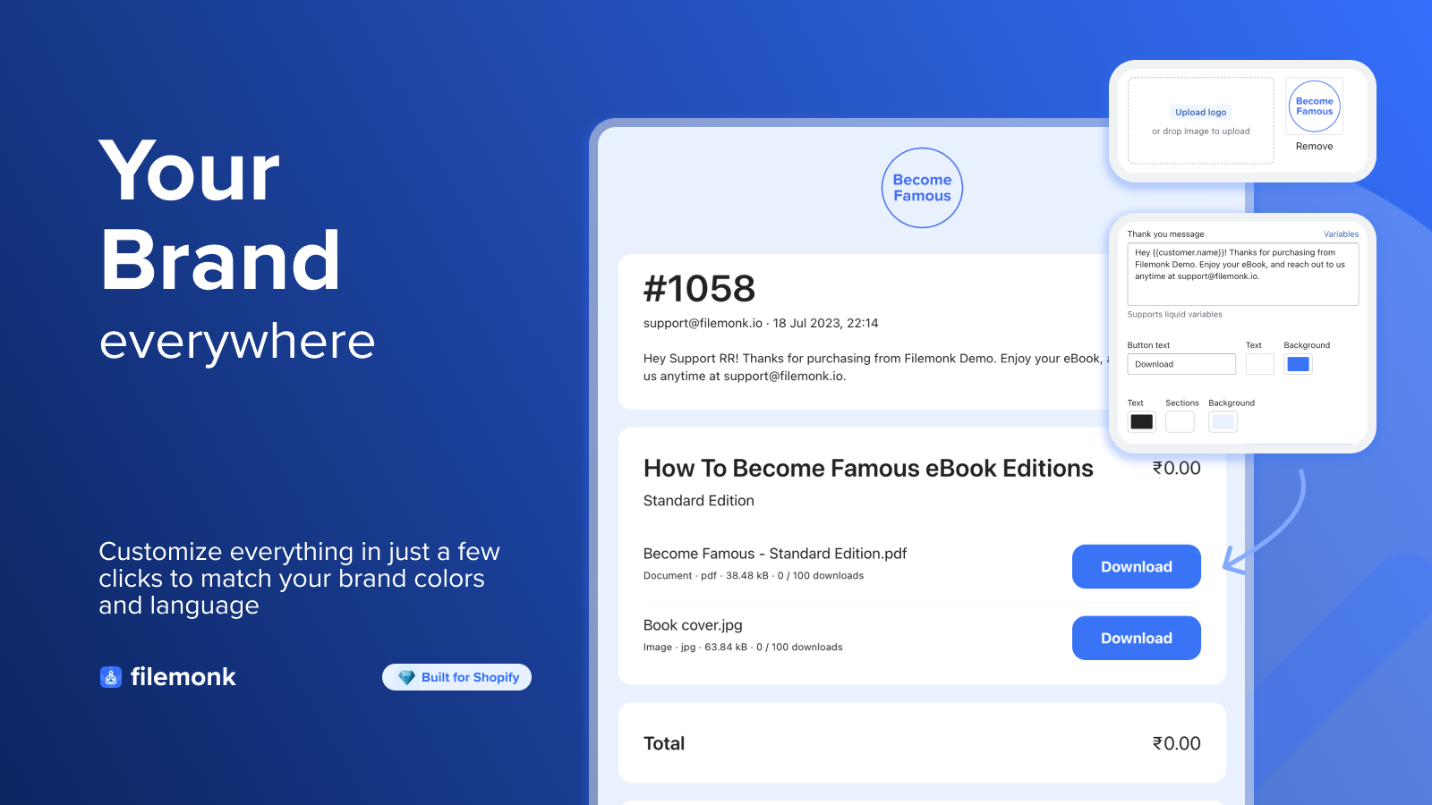 Add your brand colors &amp; logo everywhere