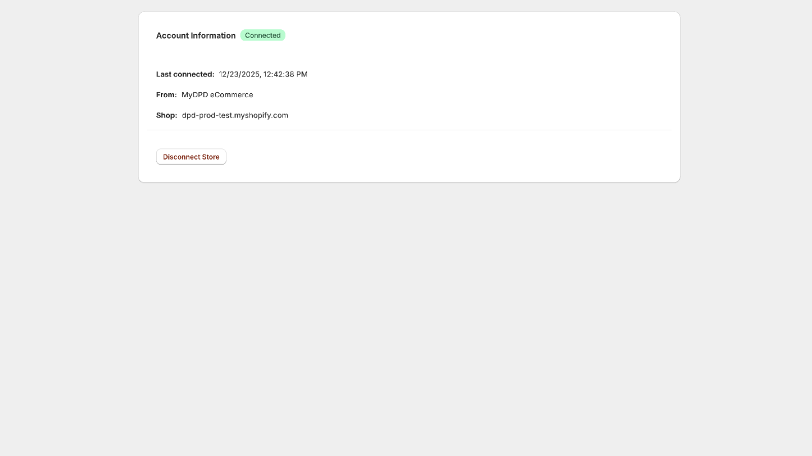 Click on Disconnect button to Disconnect your store