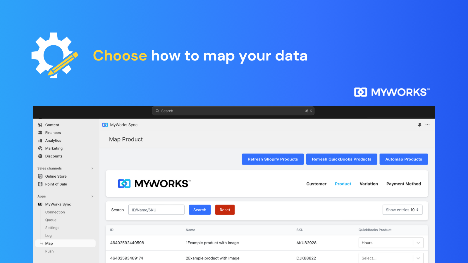 Flexible mapping options
